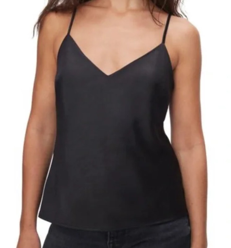 New Good American ~ Washed Satin Camisole Size Large